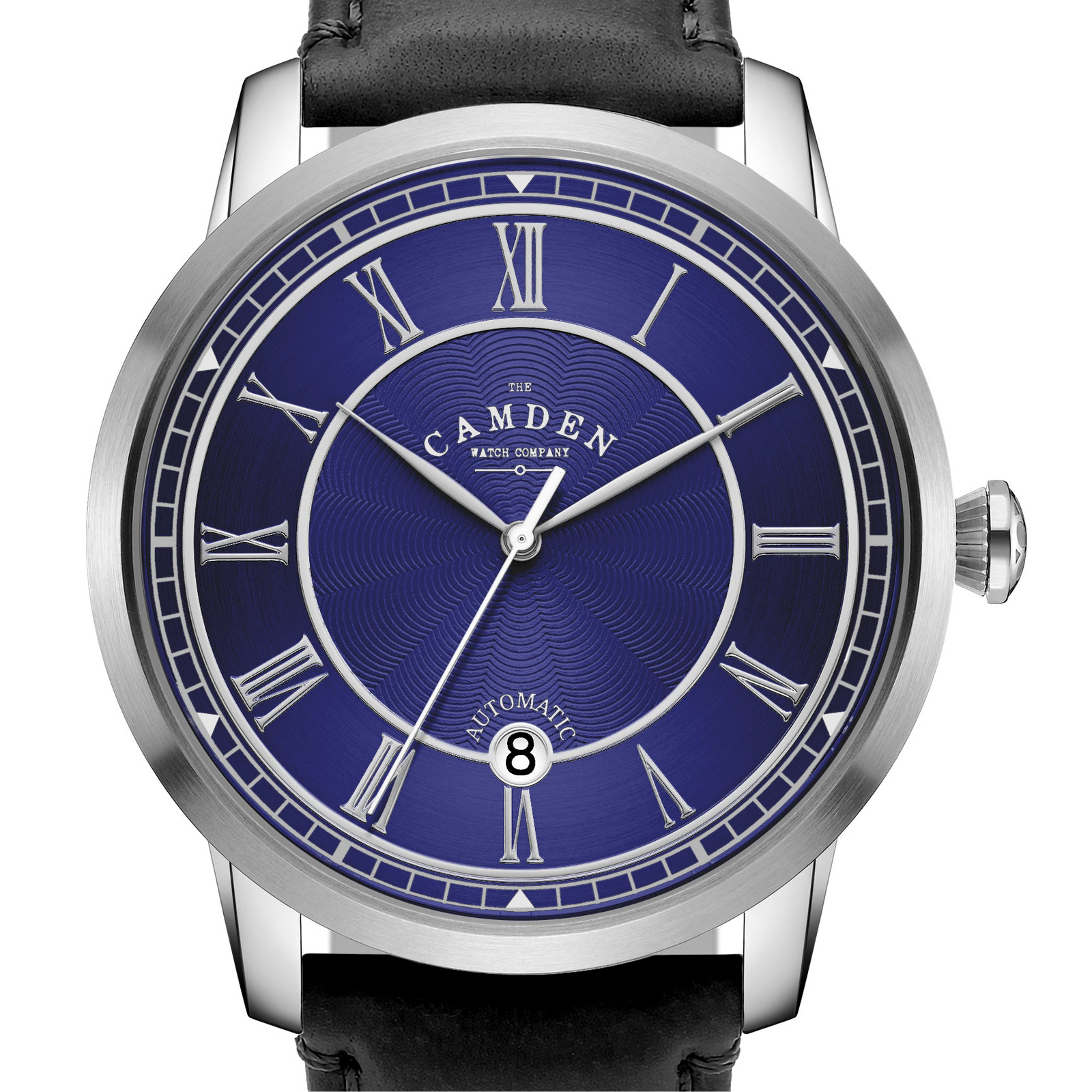 No.29 Automatic Steel and Navy on Black Italian Leather