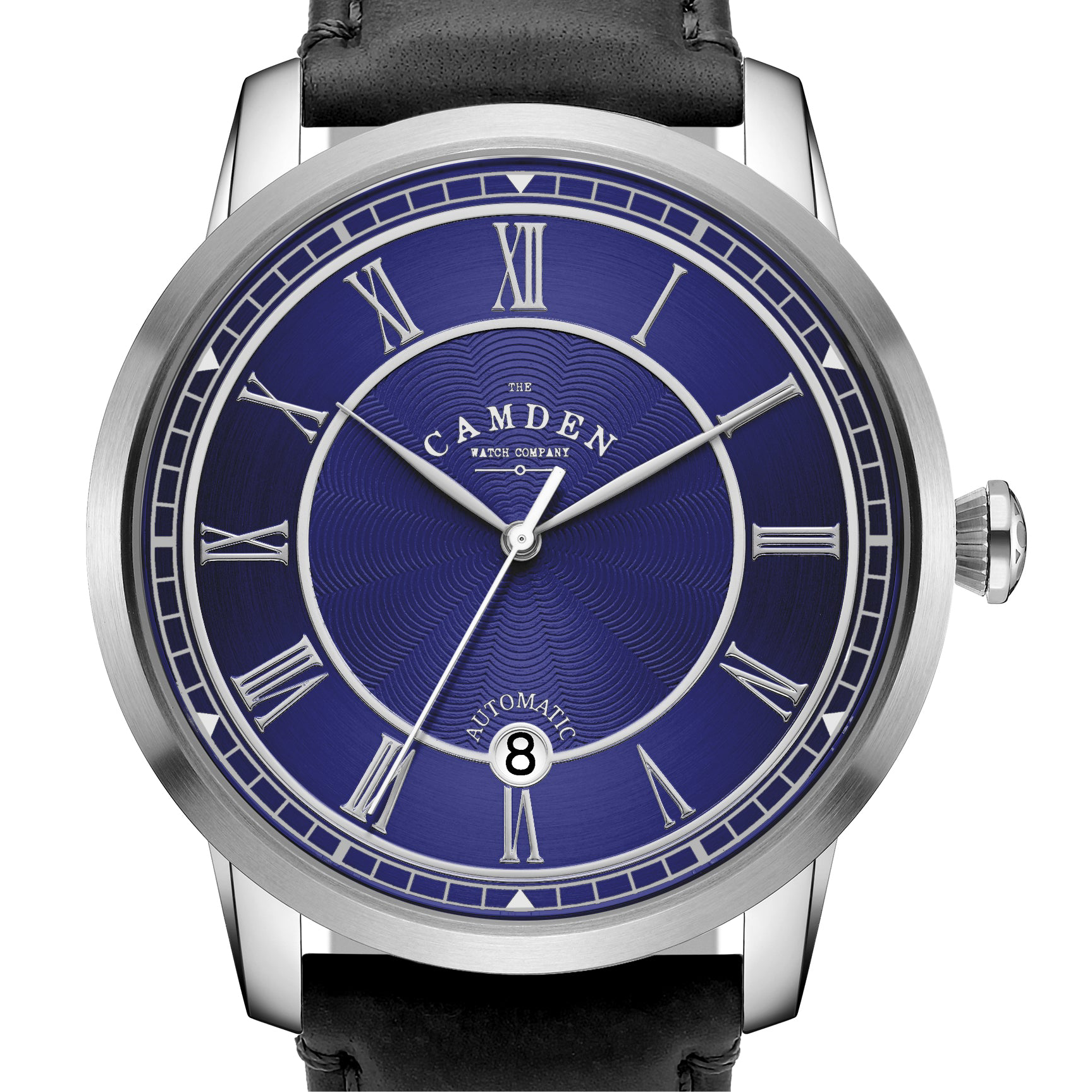 No.29 Automatic Steel and Navy on Black Italian Leather