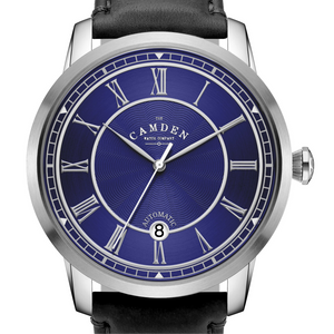 No.29 Automatic Steel and Navy on Black Italian Leather