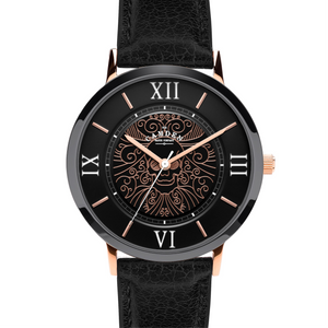 No.27 Memento Mori Black and Rose Gold on Black Leather
