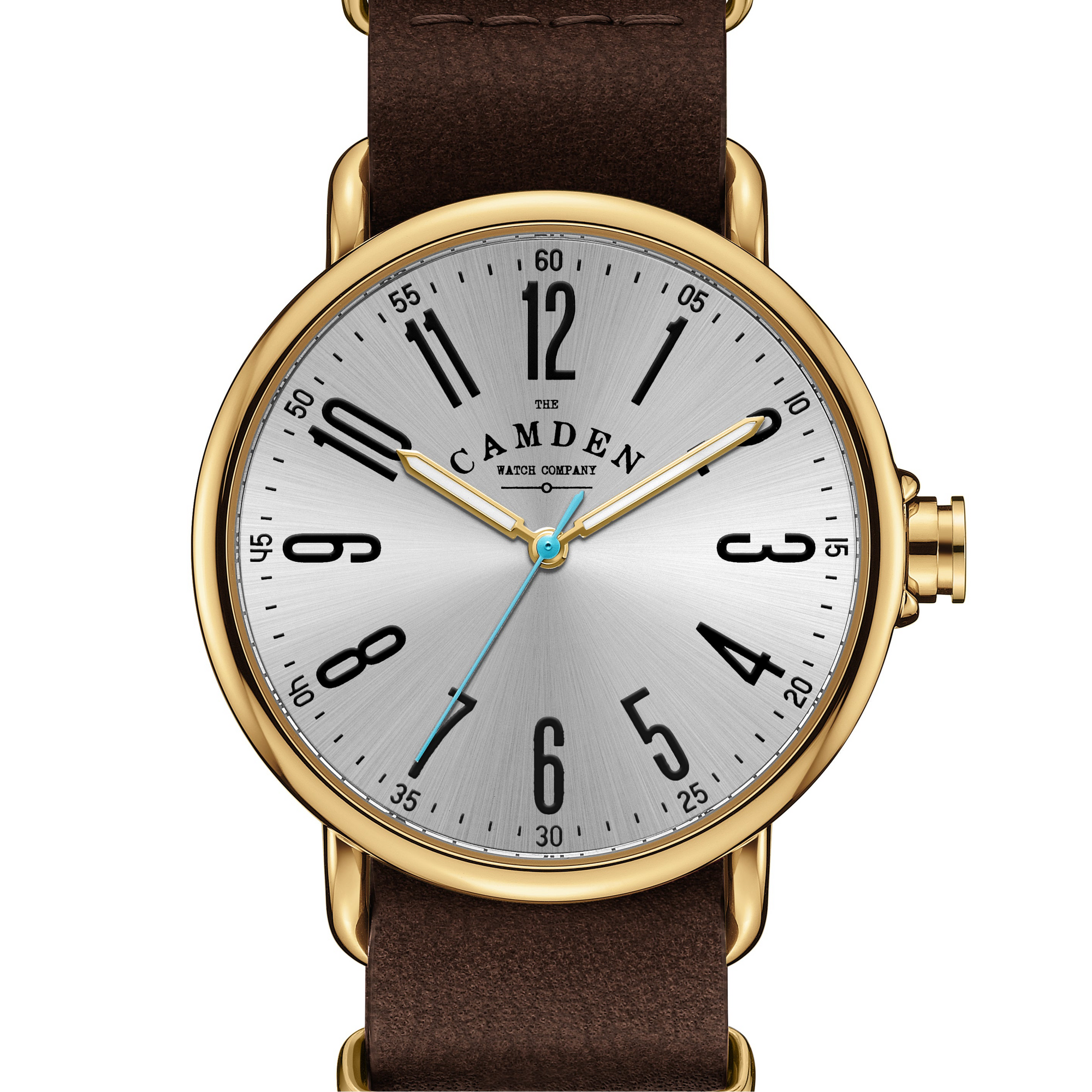 No.88 Gold on Brown leather