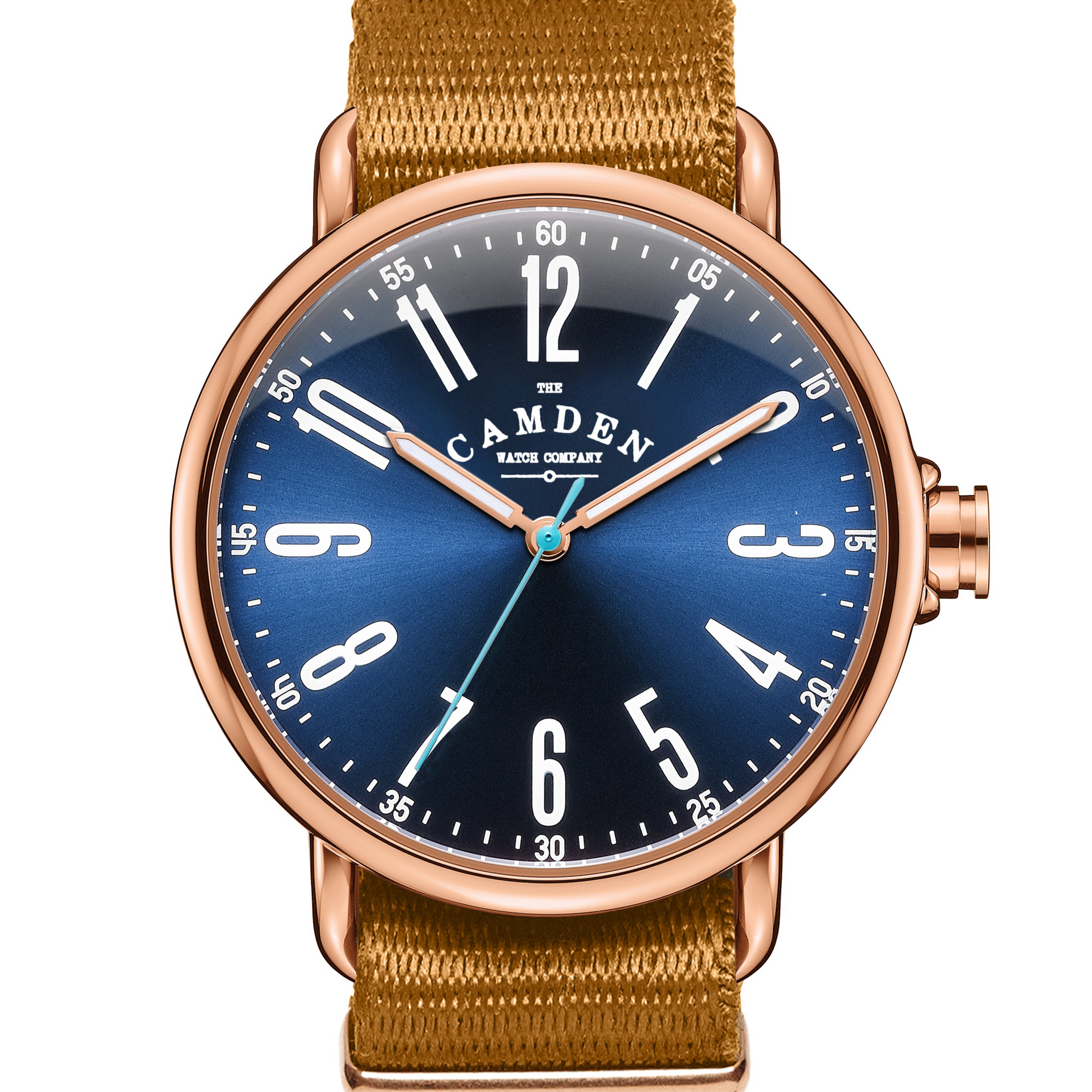 No.88 Rose Gold and Navy on Camel Nylon