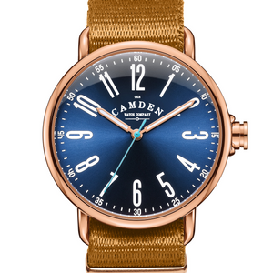 No.88 Rose Gold and Navy on Camel Nylon