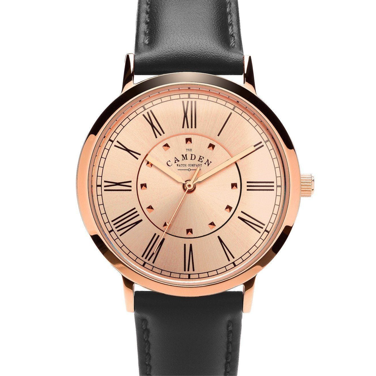 No.27 Rose Gold on Black Strap