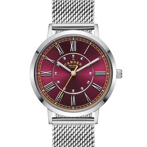 No.27 Steel and Oxblood on Mesh