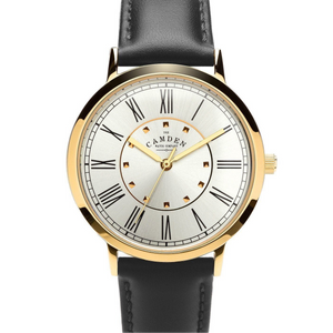 No.27 Gold on Black Leather