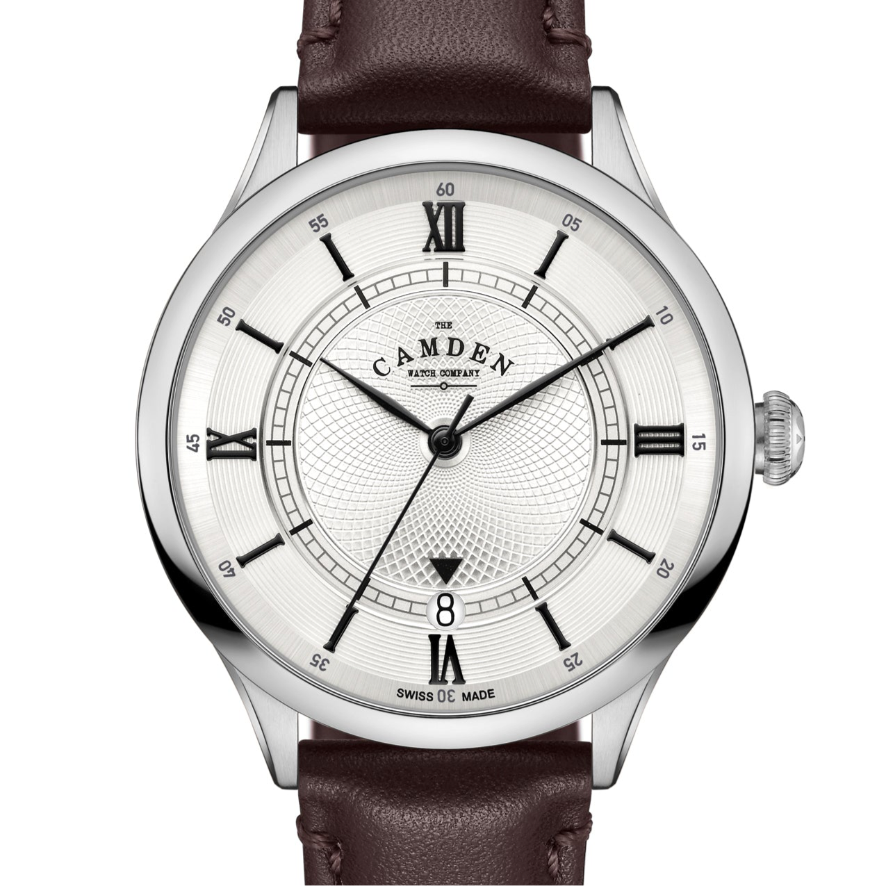No.274 Swiss Automatic Steel on Brown Italian Leather