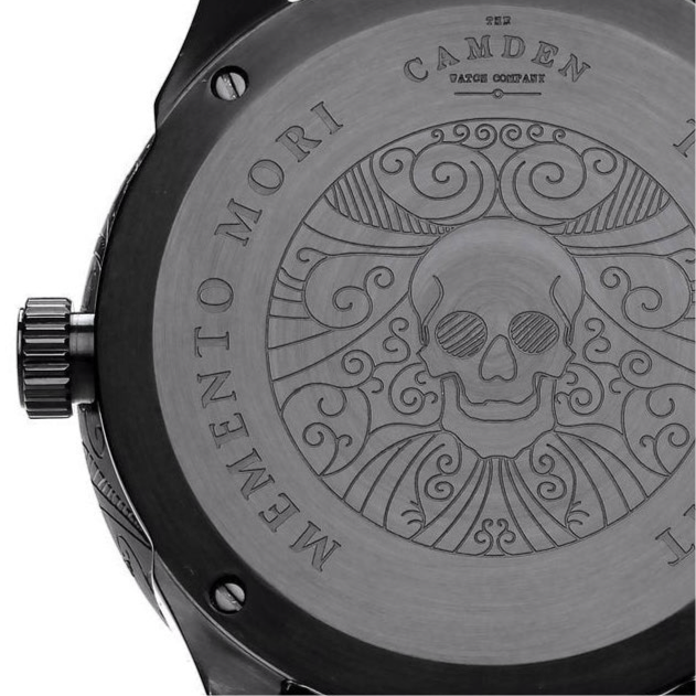 No.253 Memento Mori Men's Rose Gold & Black Leather Strap Watch