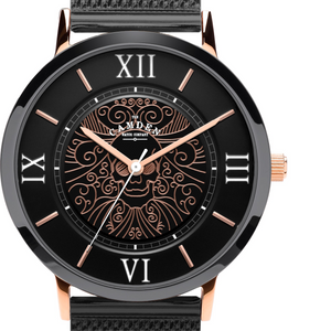 No.27 Memento Mori Black and Rose Gold on Black Mesh