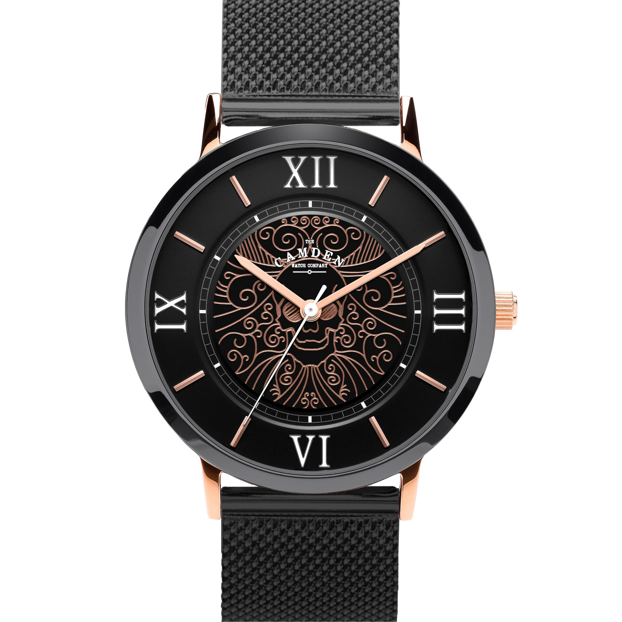 No.27 Memento Mori Black and Rose Gold on Black Mesh