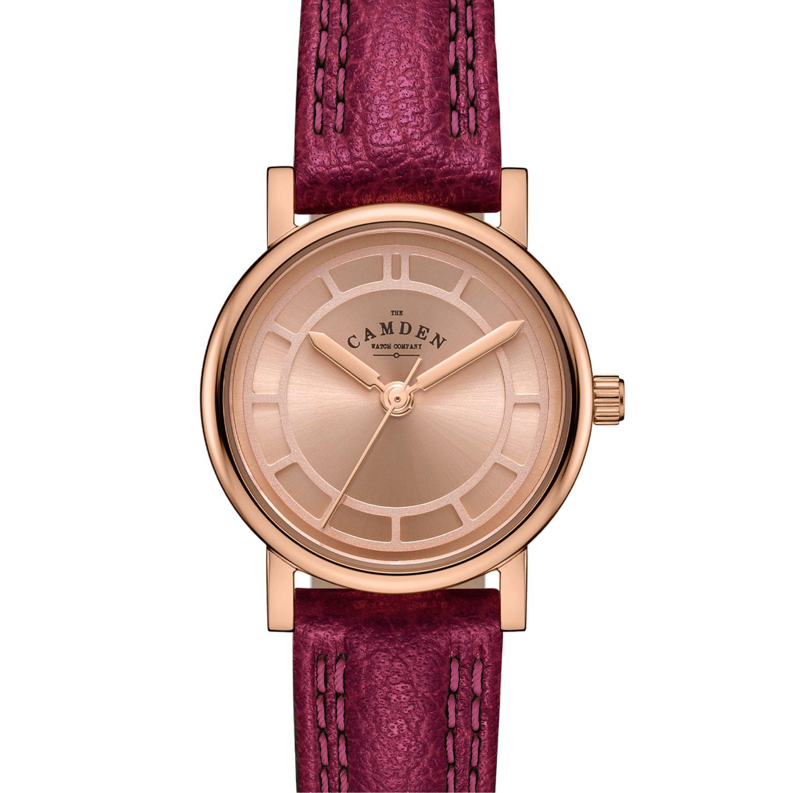 No.24 Type II Rose Gold on Oxblood Leather