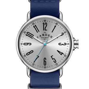 No.88 Steel on Navy Leather