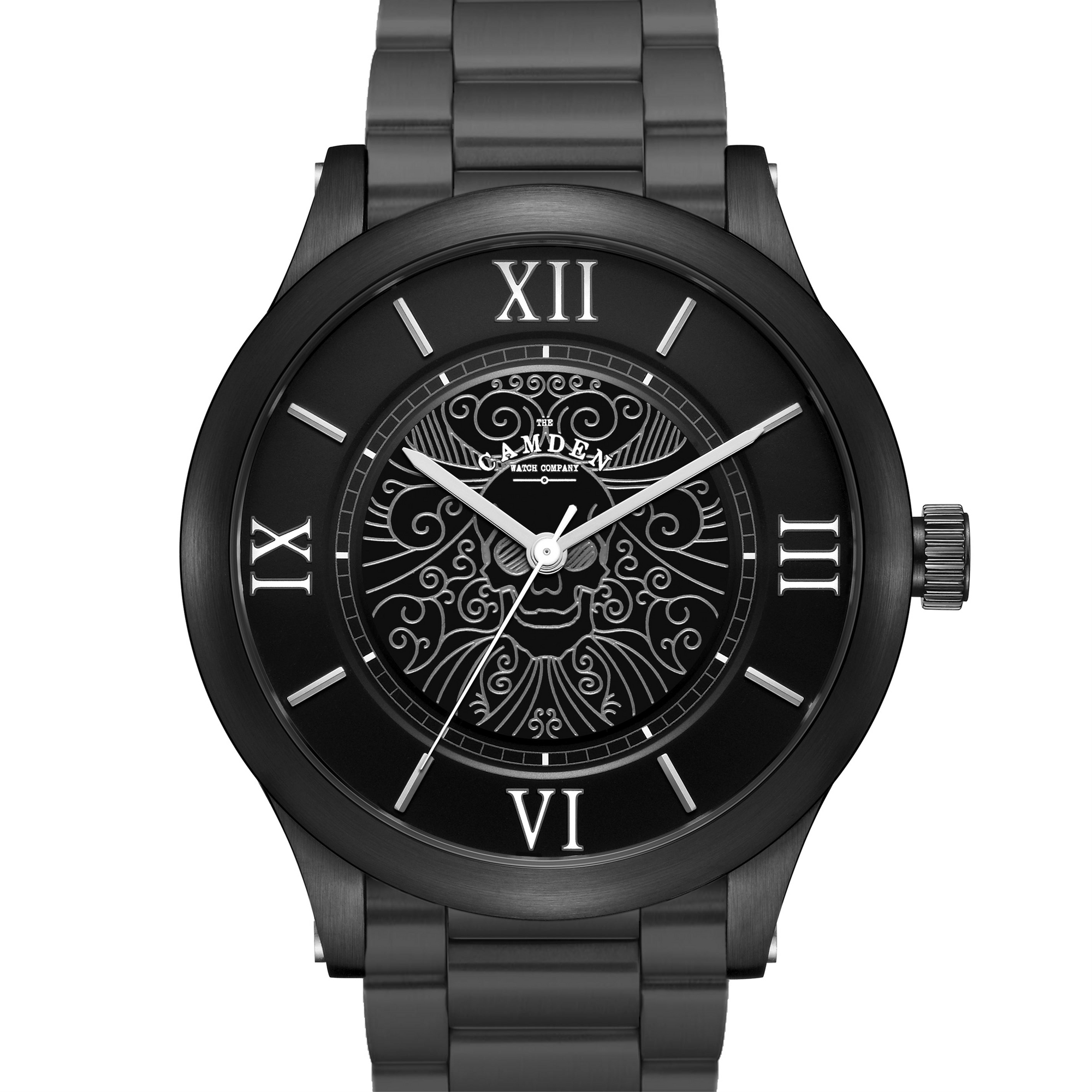 No.253 Memento Mori Steel on Black Metal Bracelet