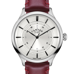No.274 Swiss Made Quartz Steel on Oxblood Italian Leather
