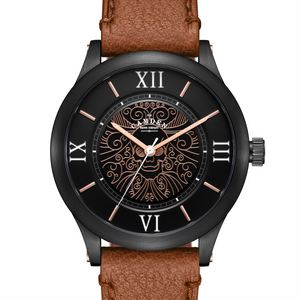 No.253 Memento Mori Rose Gold on Tan Leather