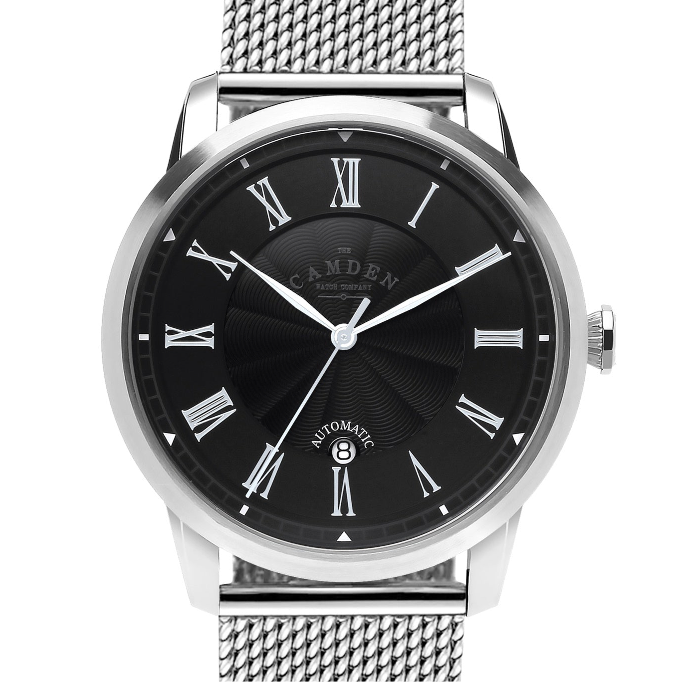 No.29 Automatic Steel and Black on Mesh Band