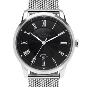 No.29 Automatic Steel and Black on Mesh Band