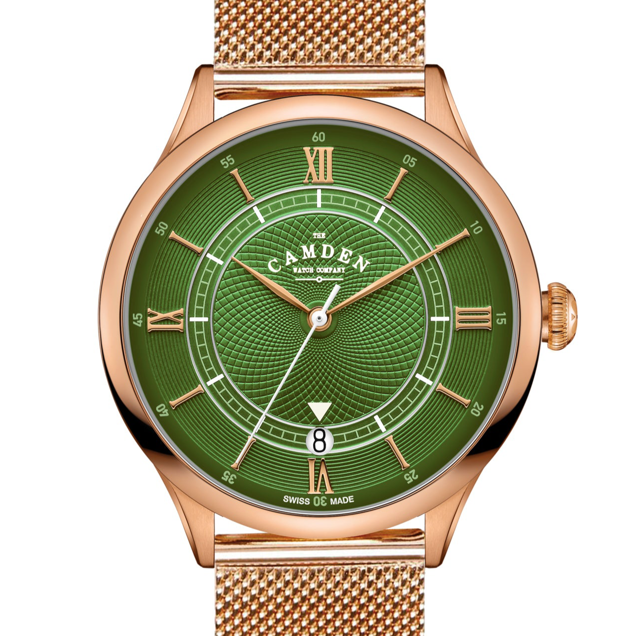 No.274 Swiss Automatic Rose Gold and Green on Mesh