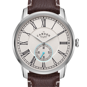 No.29 Steel and Blue Mini Second on Brown Leather