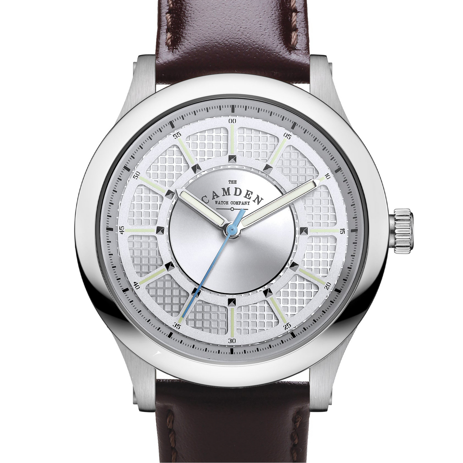 No.253 Steel on Brown strap