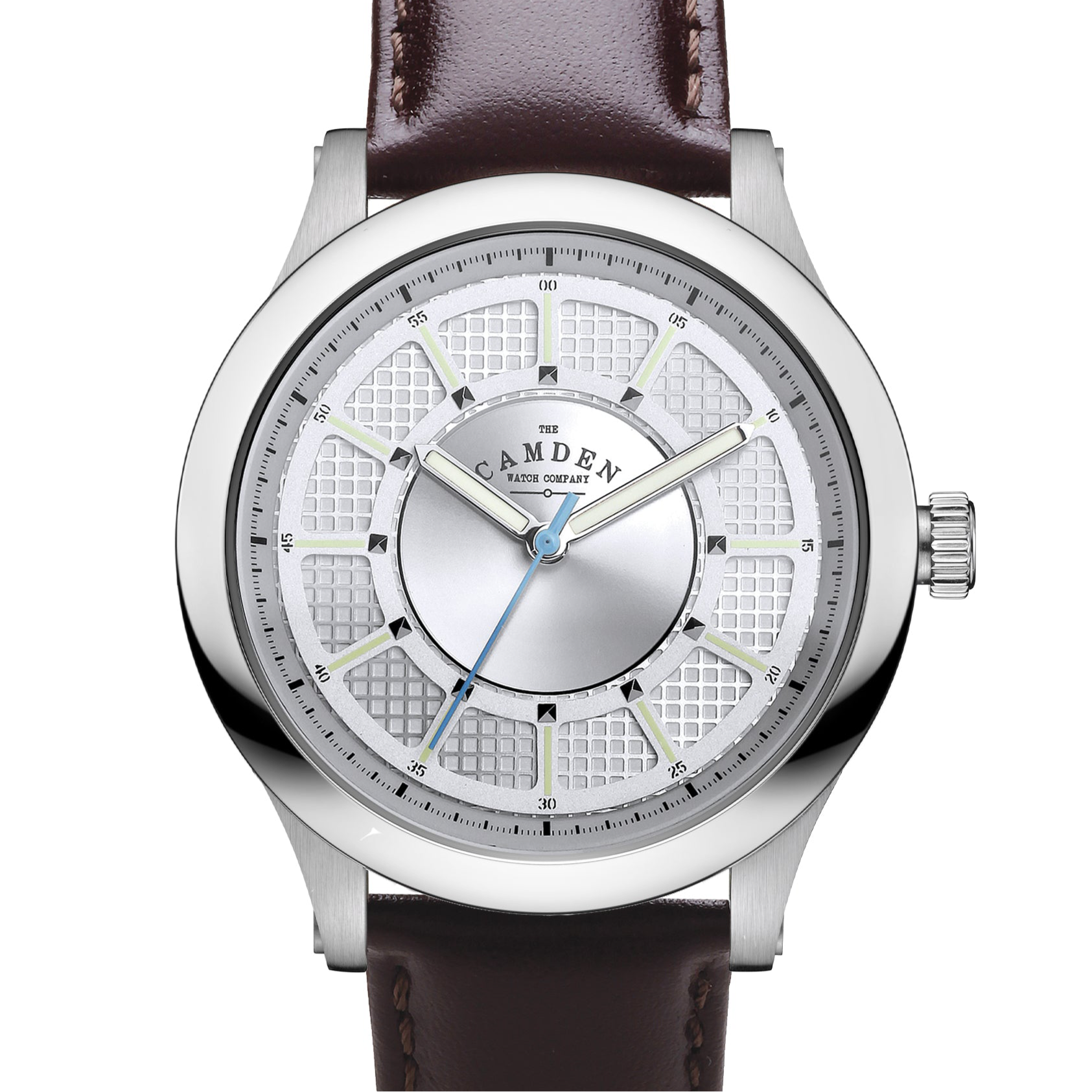 No.253 Steel on Brown strap