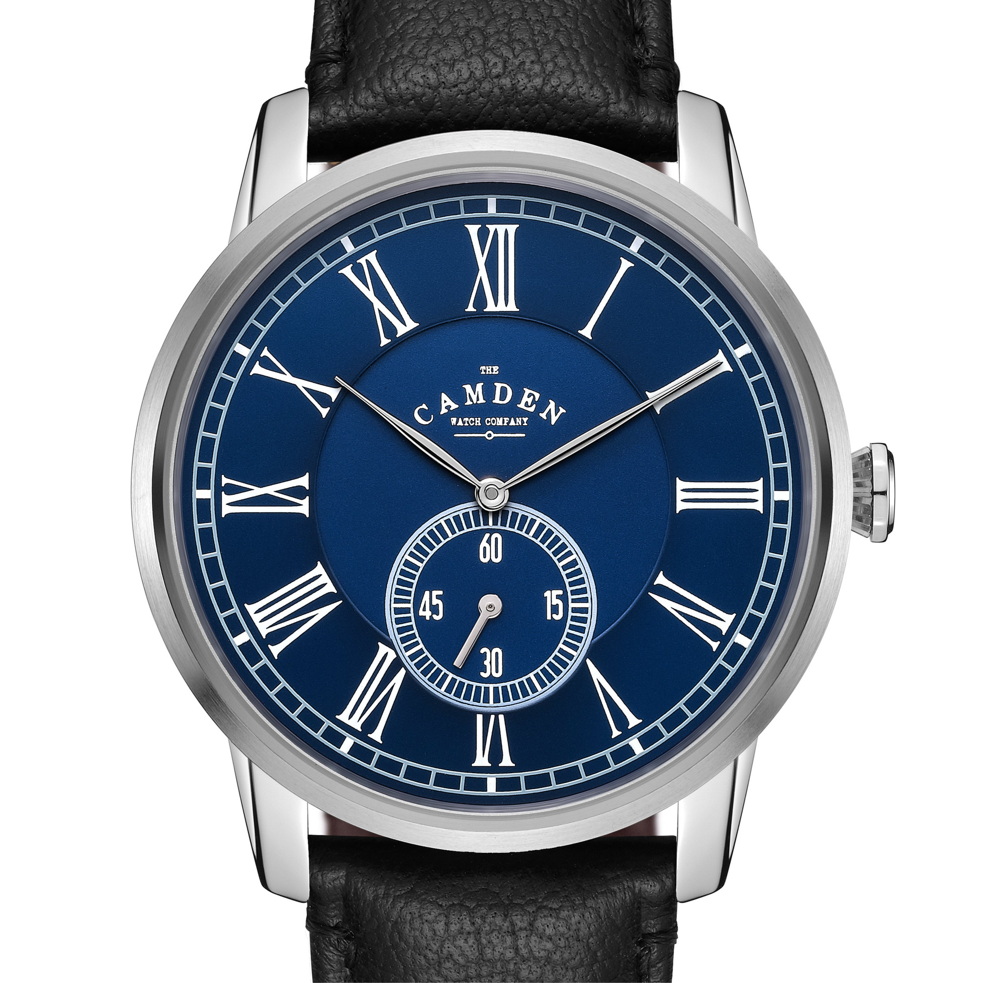 No.29 Steel and Navy on Black Leather