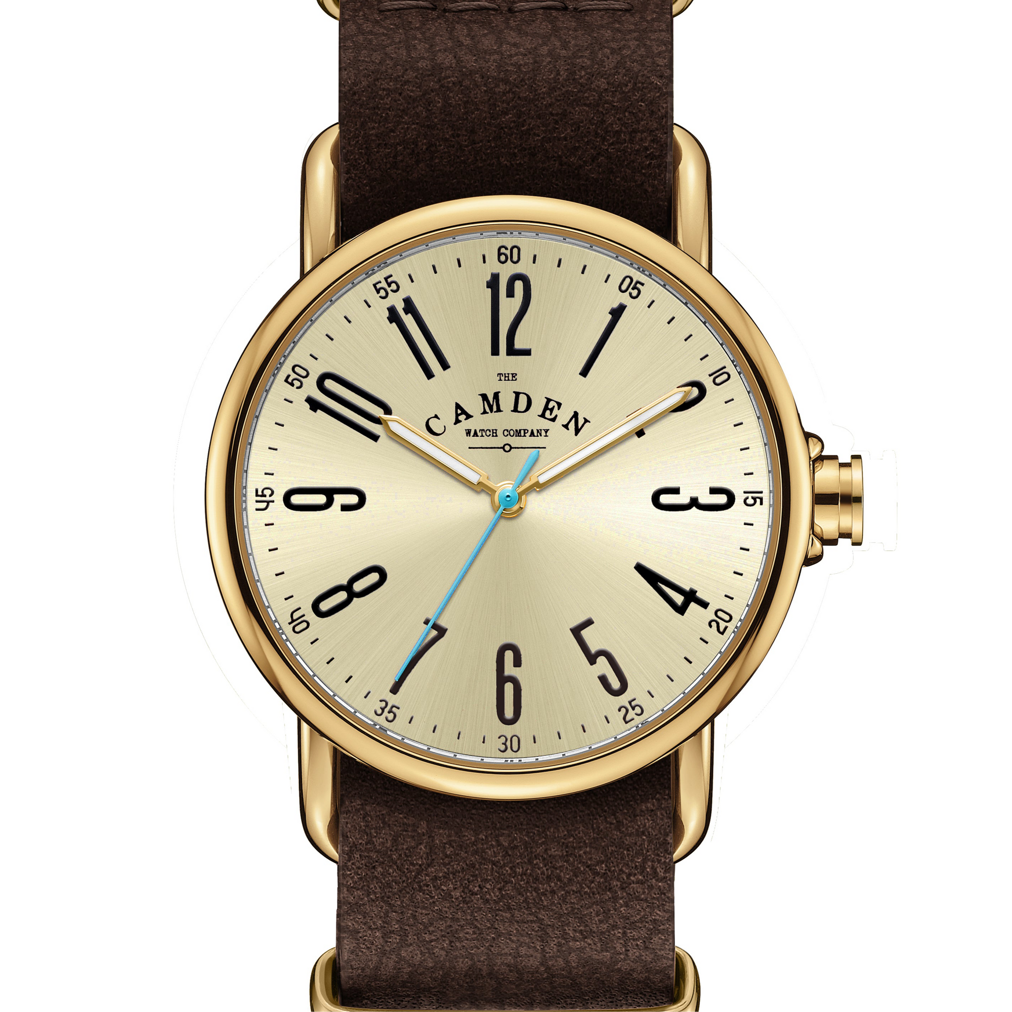 SMALL No.88 Gold on Brown Leather