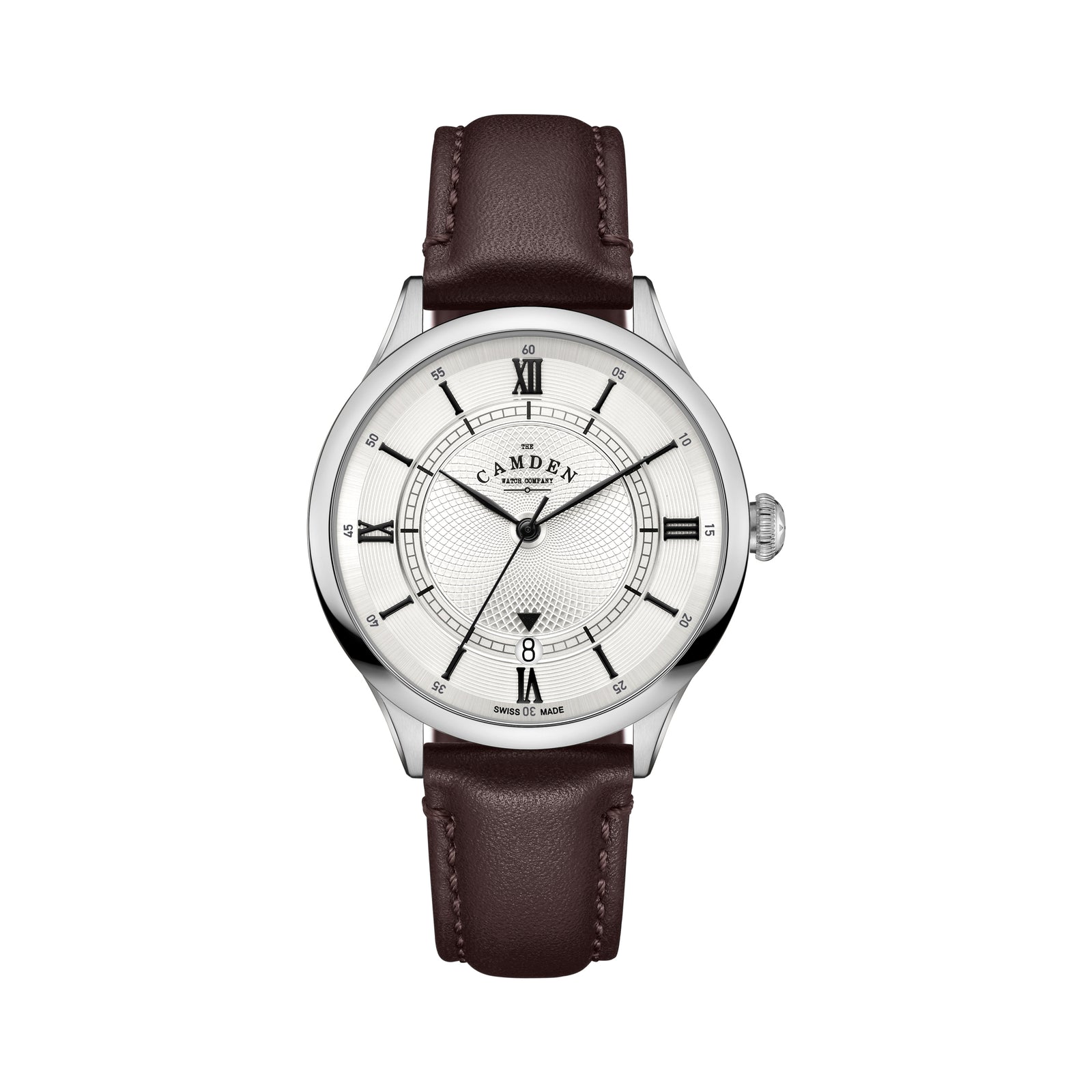 No.274 Swiss Automatic Steel on Brown Italian Leather