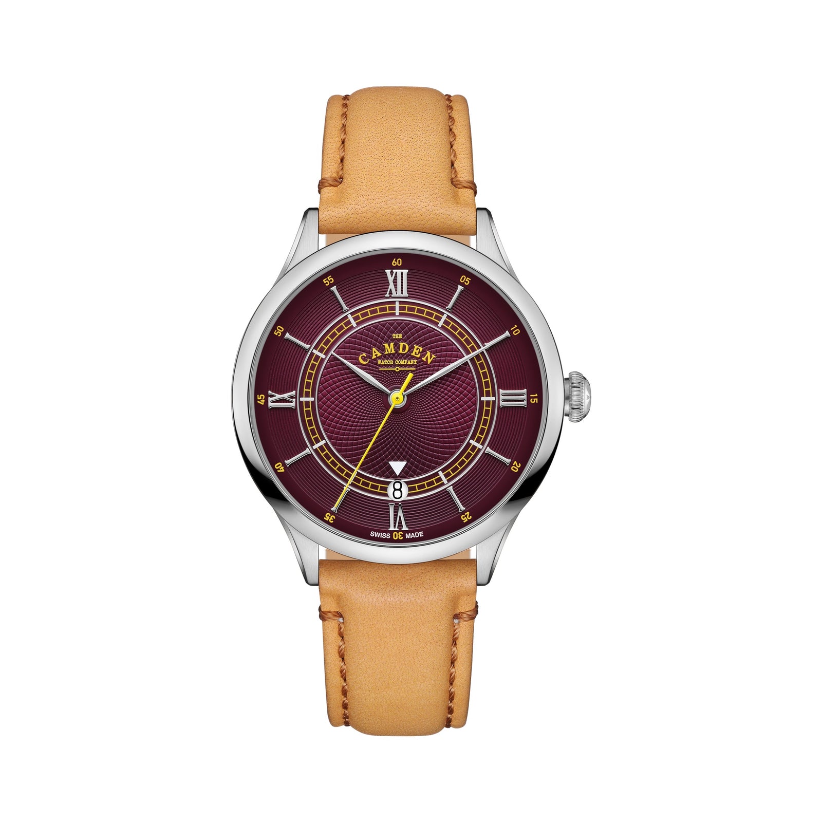 No.274 Swiss Automatic Steel and Oxblood on Tan Italian Leather