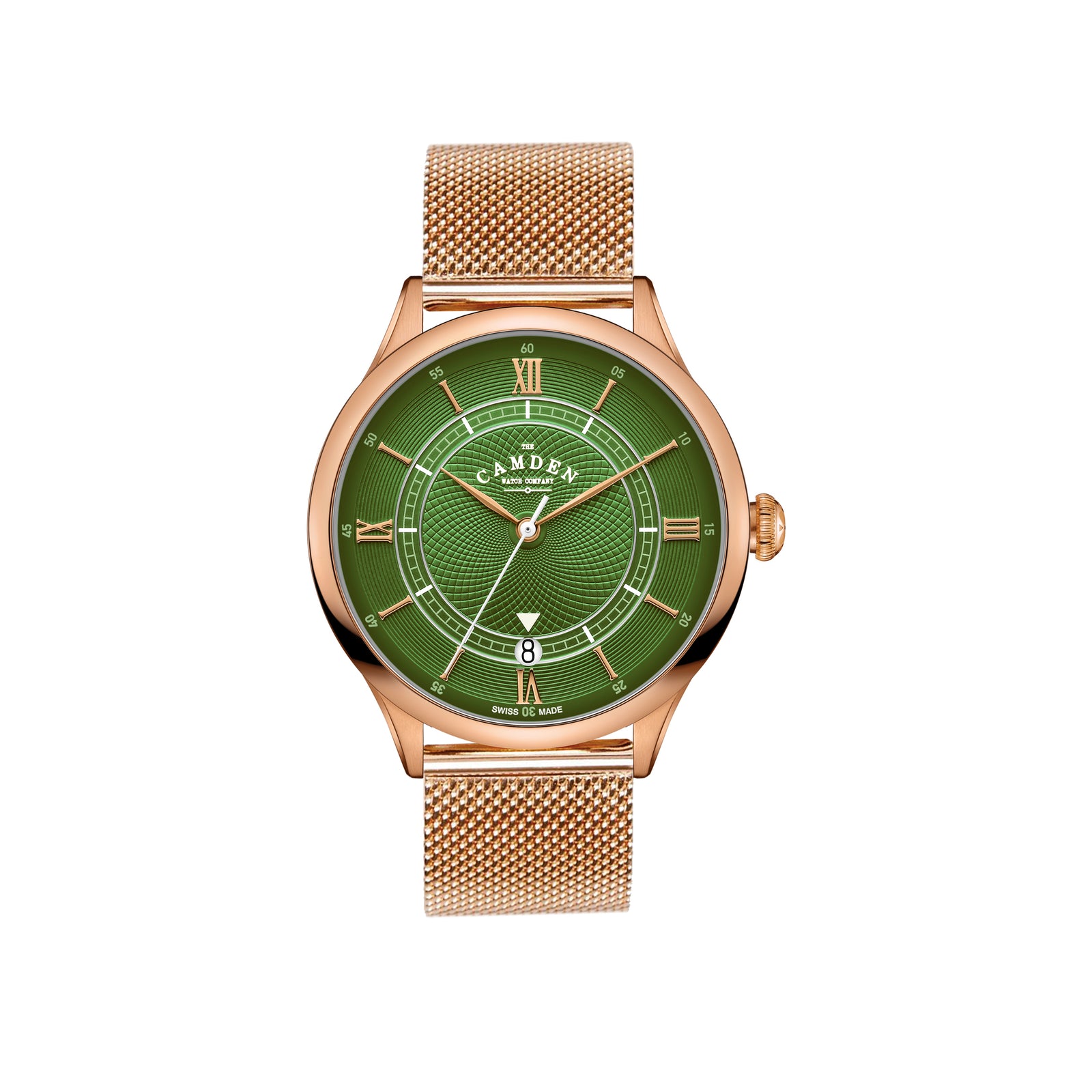 No.274 Swiss Automatic Rose Gold and Green on Mesh