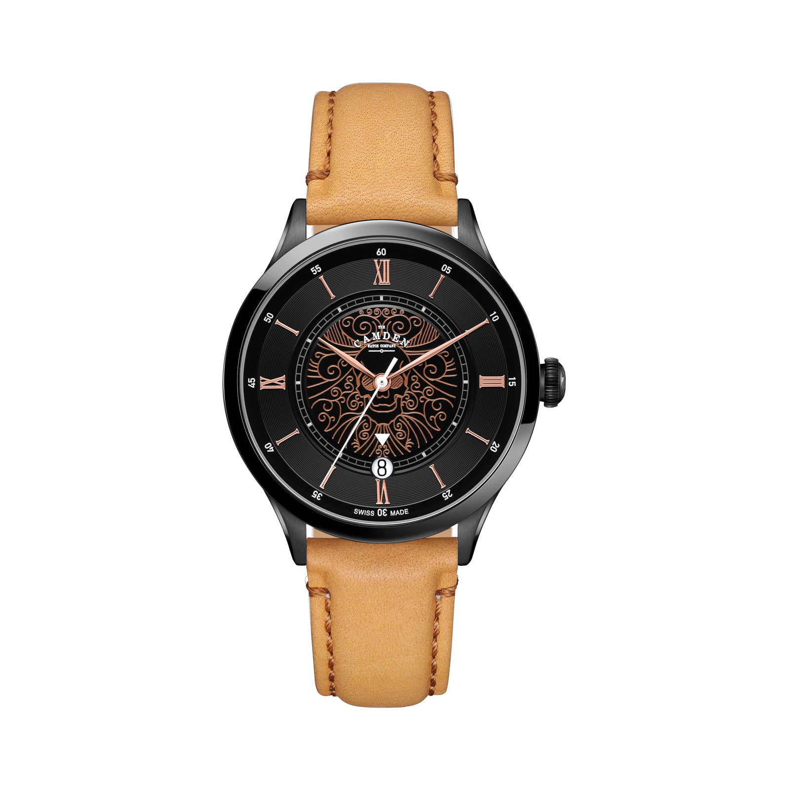 No.274 Swiss Automatic Memento Mori on Tan Italian Leather