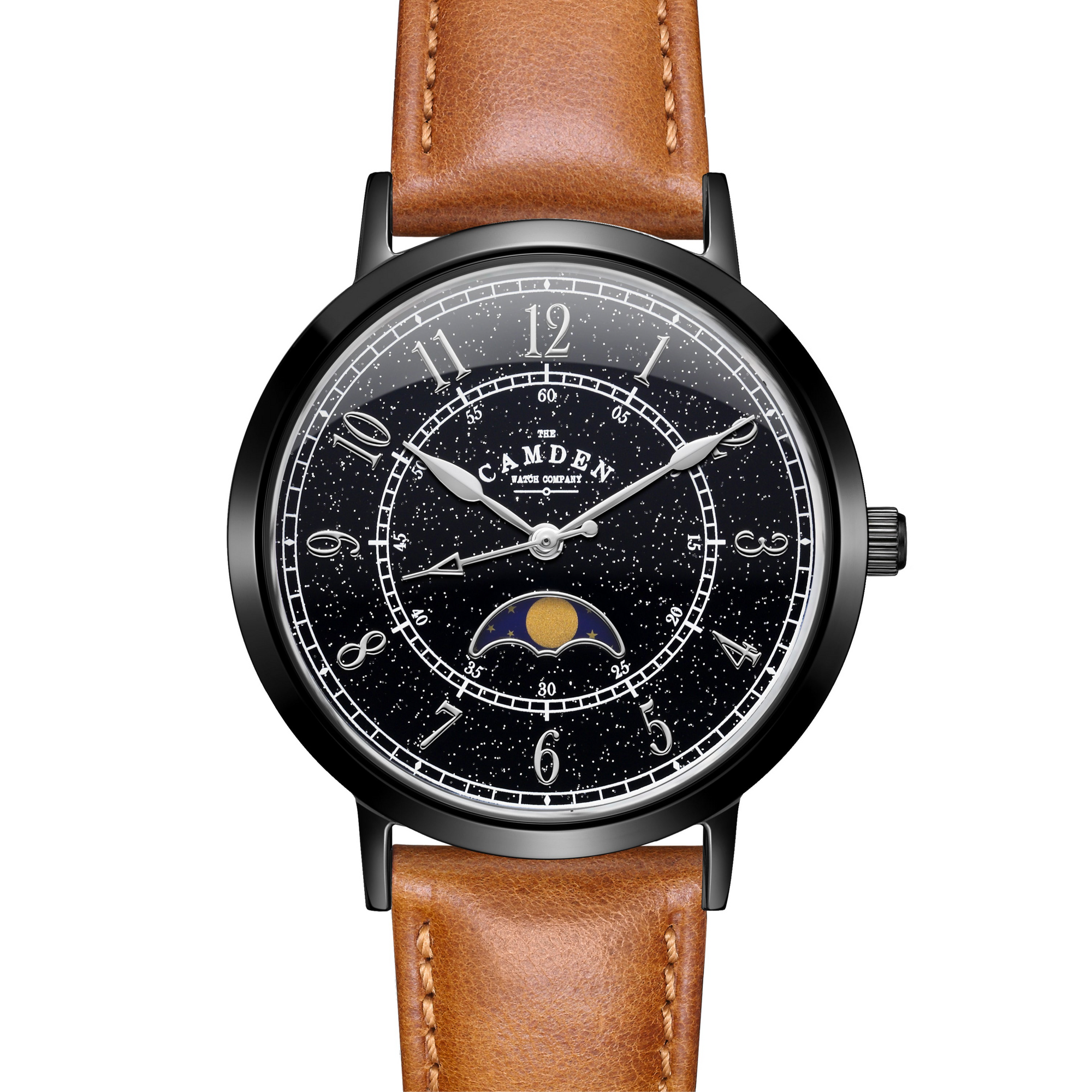 No.27 Moonphase Black on Tan Leather