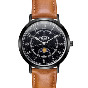 No.27 Moonphase Black on Tan Leather