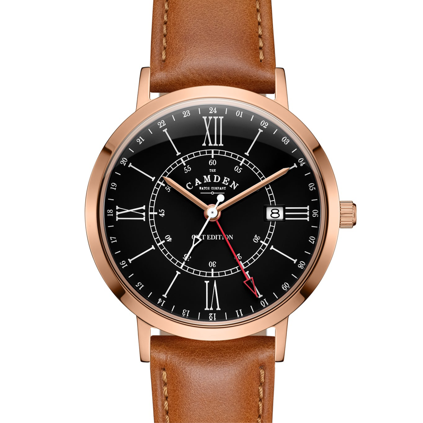 No.27 GMT Rose Gold and Black on Tan Leather