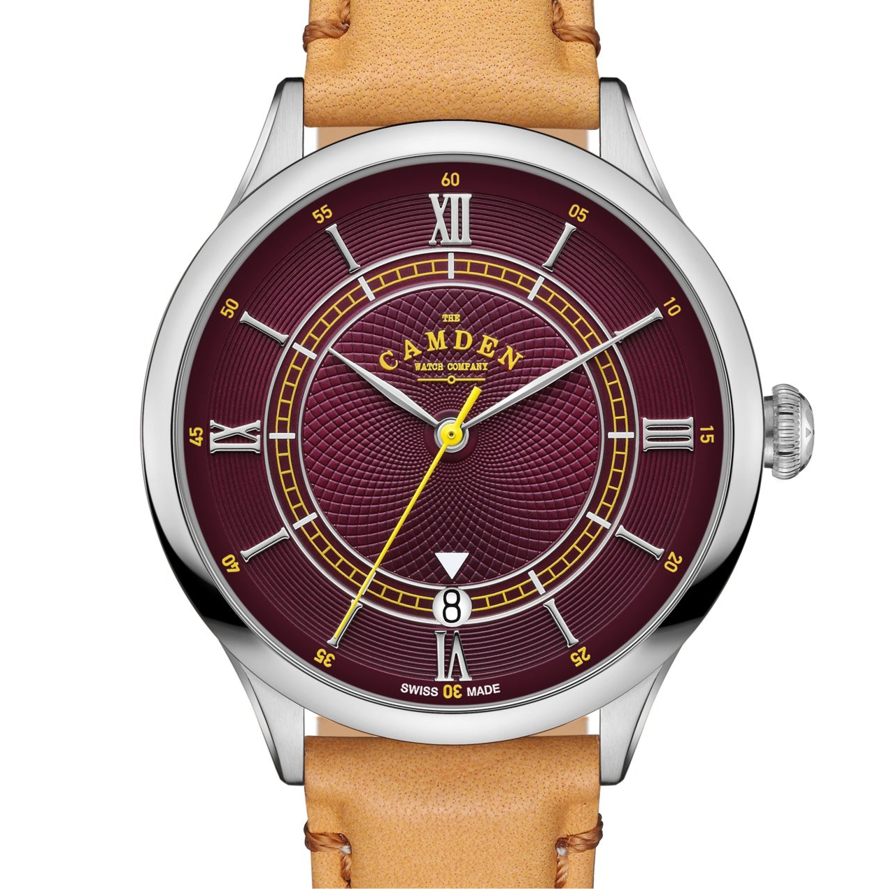 No.274 Swiss Automatic Steel and Oxblood on Tan Italian Leather