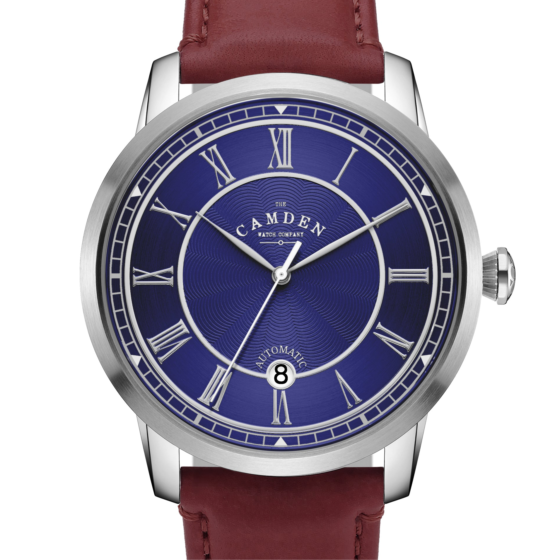 No.29 Automatic Steel and Navy on Oxblood Italian Leather