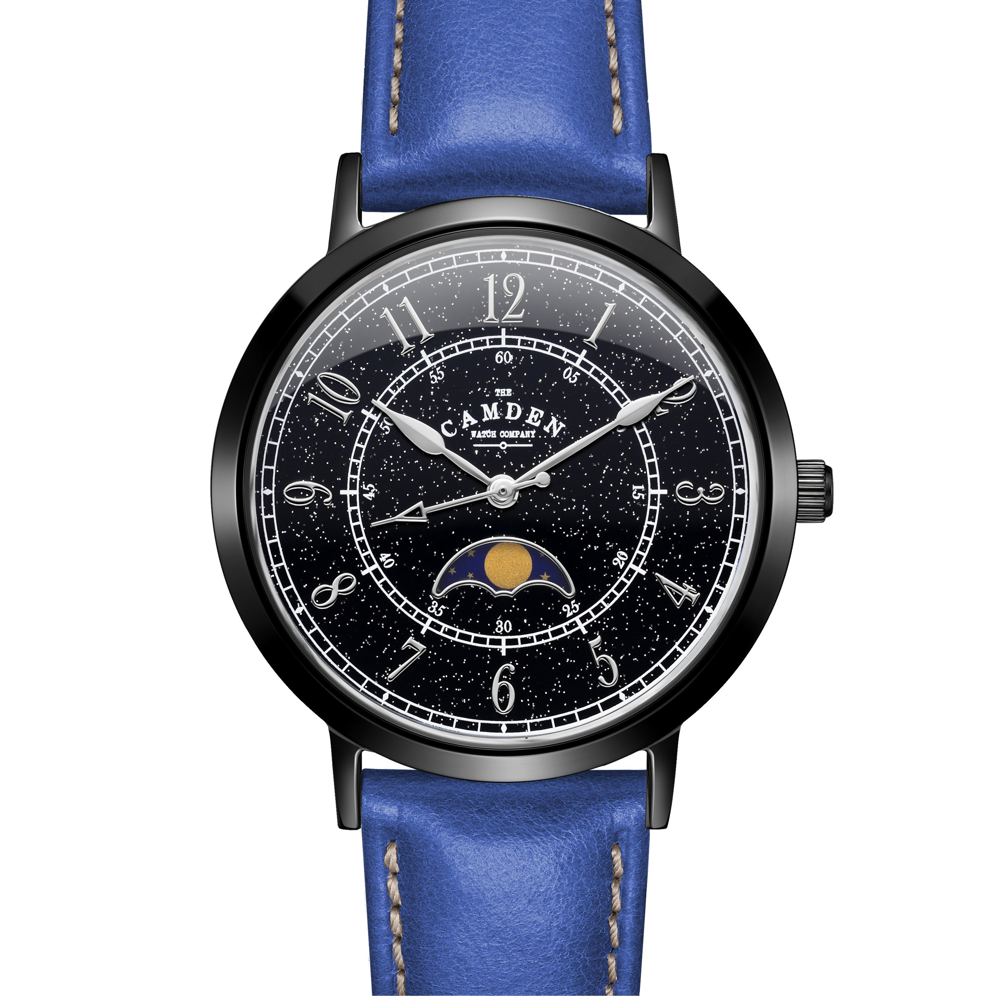 No.27 Moonphase Black on Navy Leather