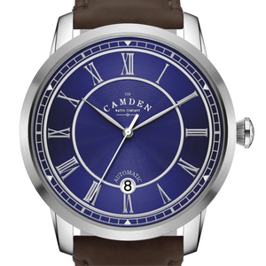 No.29 Automatic Steel and Navy on Brown Italian Leather