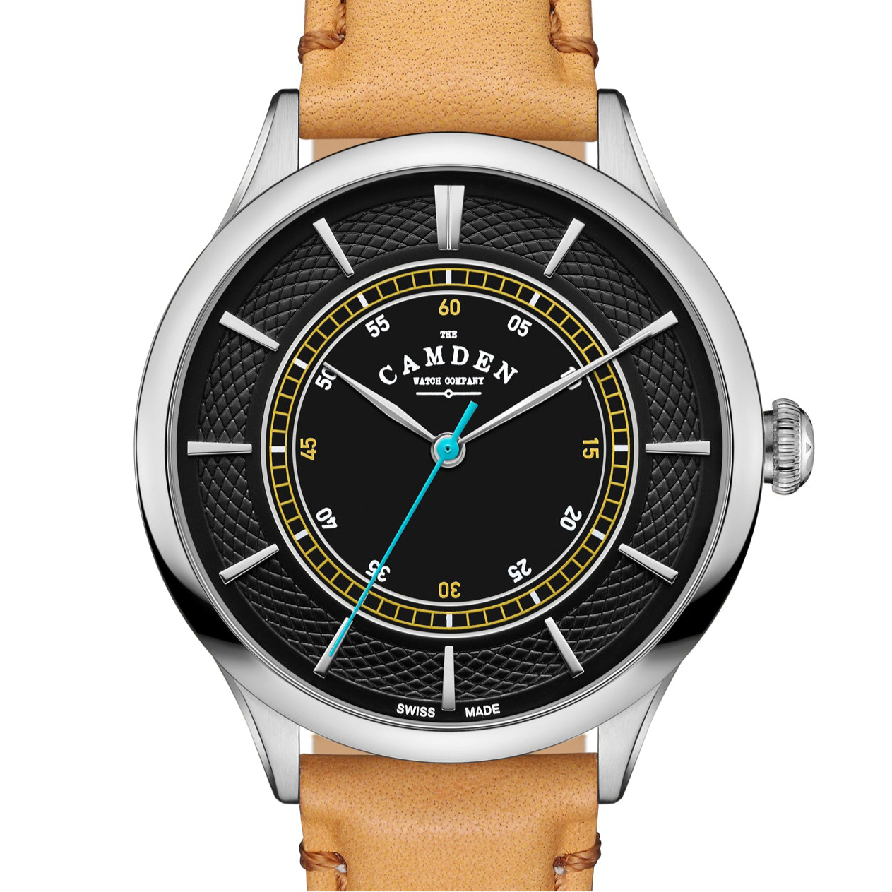 No.274 Swiss Made Steel and Black on Tan Italian Leather