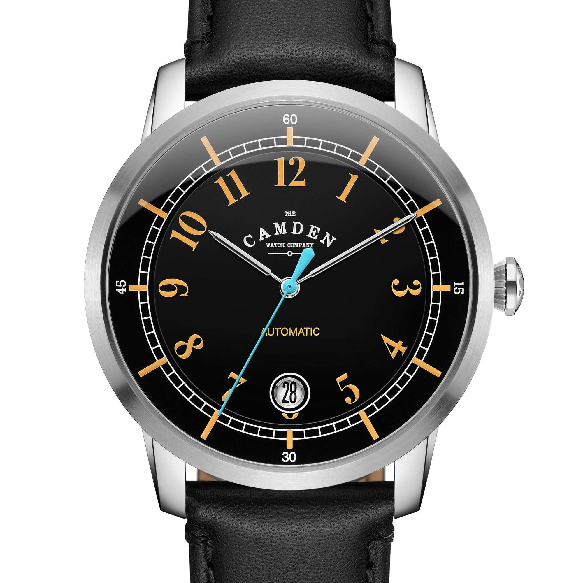 No.29 Type II Automatic Steel and Black on Black Italian Leather