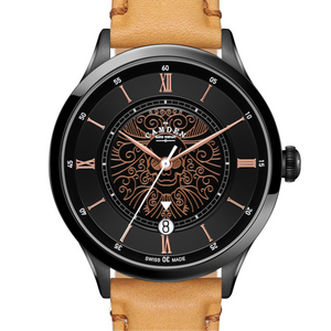 No.274 Swiss Automatic Memento Mori on Tan Italian Leather
