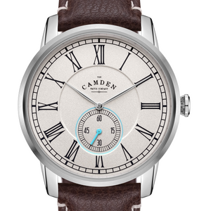 No.29 Steel and Blue Mini Second on Brown Leather