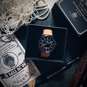 No.29 Type II Black on Tan Italian Leather