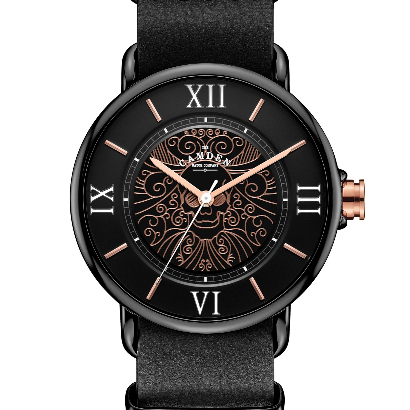 No.88 Memento Mori on Black Leather