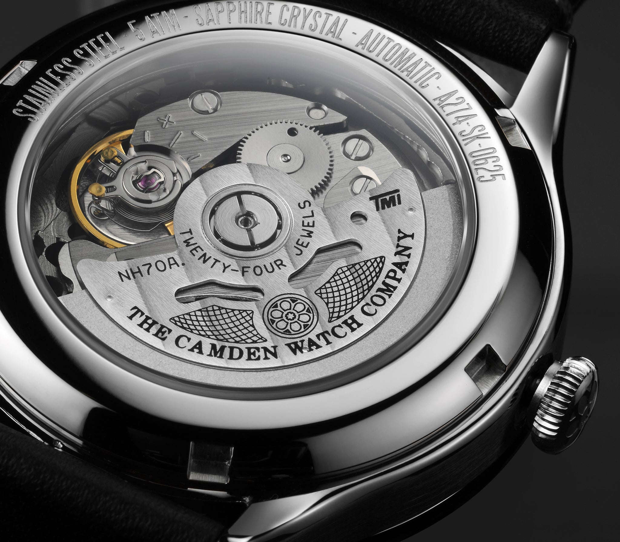 No.274 Skeleton Steel and Navy on Mesh - The Camden Watch Company