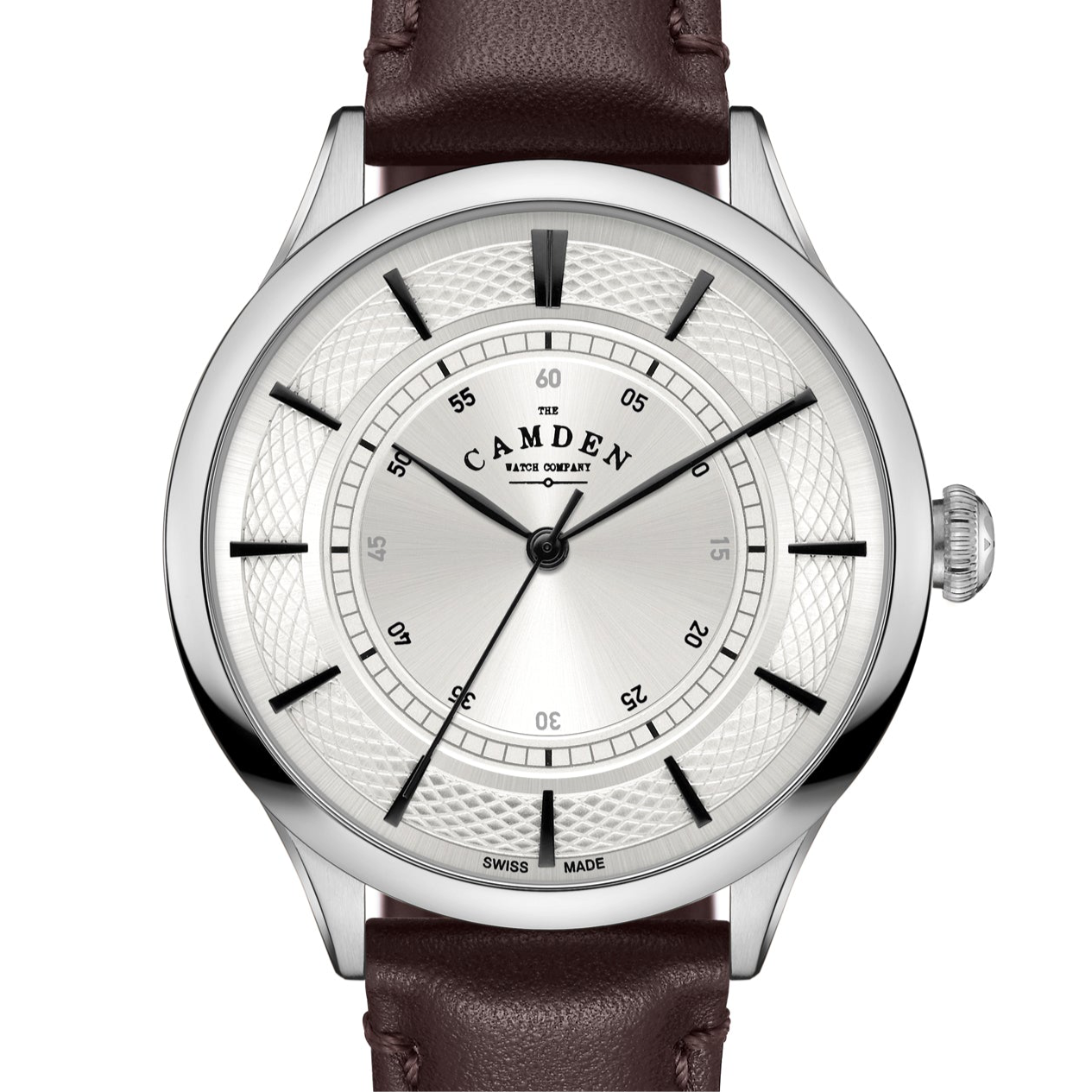 No.274 Swiss Made Steel Quartz on Brown Italian Leather