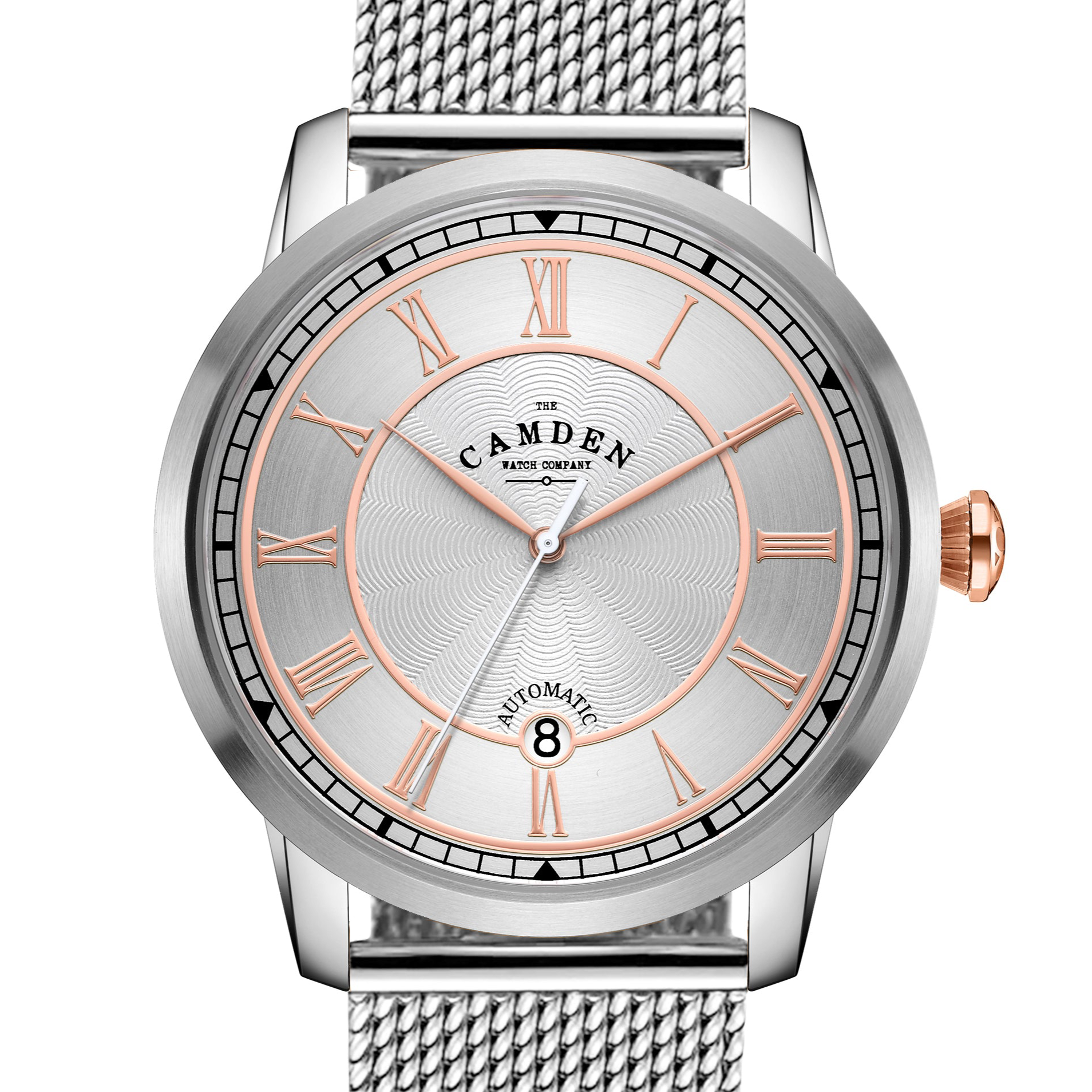 No.29 Automatic Steel and Rose Gold on Mesh Band