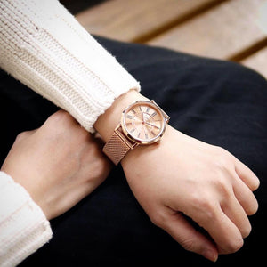 No.27 Rose Gold on Mesh Band