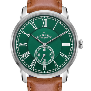 No.29 Steel and Green on Tan Leather