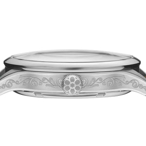 No.274 Open Heart Steel and Black on Mesh